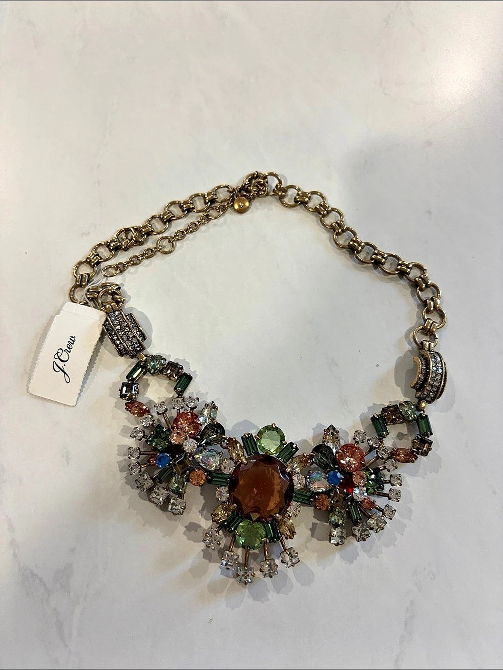 J.Crew Statement Necklace in Gold & Multicolor